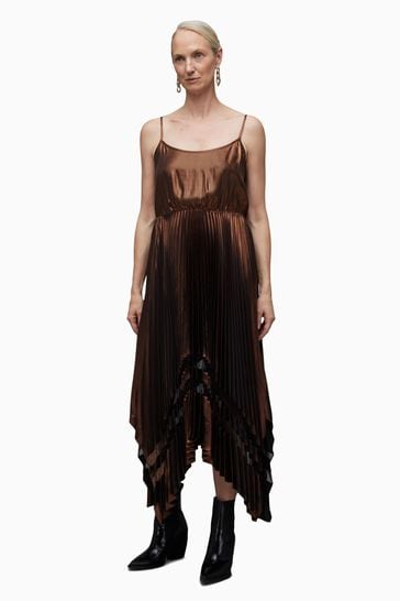 Buy AllSaints Nadia Foil Dress from Next Luxembourg