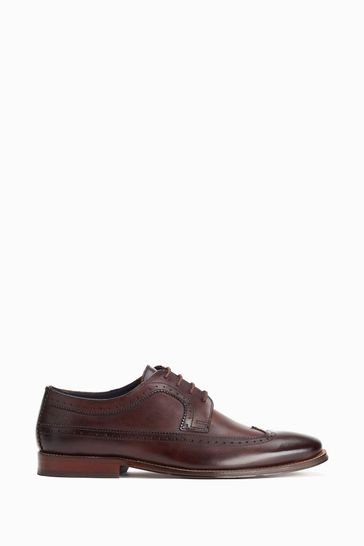 Base London Brown Havisham Long Wing Brogues