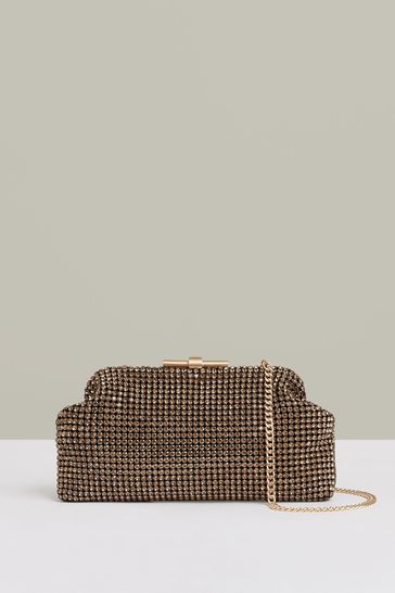 Gold embellished clutch sale
