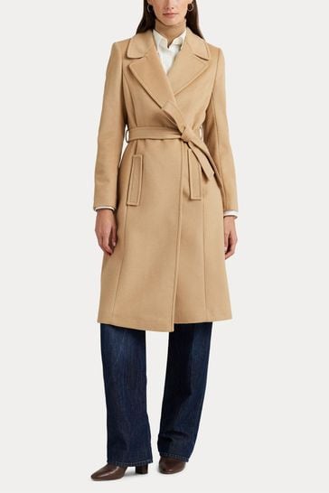 Wool blend wrap coat 2025 ralph lauren