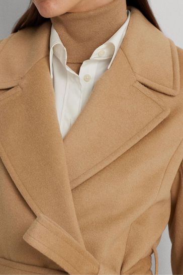Lauren ralph lauren belted wrap coat hot sale