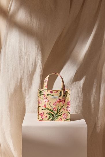 Cath Kidston Yellow Floral Fancy Cath Kidston Small Coated Book Bag