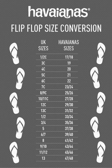 Children's havaianas size 2025 chart