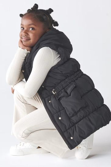 Girls padded gilet sales
