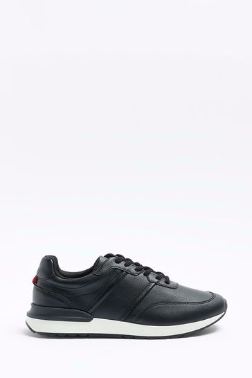 River Island Black Lace-Up Chunky Runner Trainers