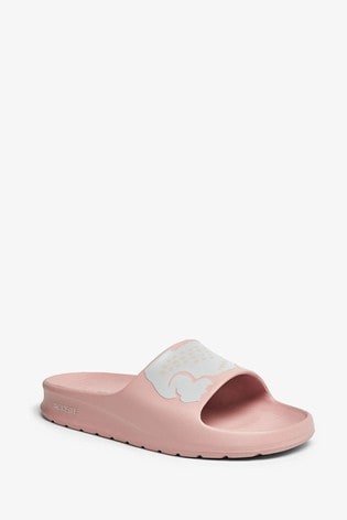 Lacoste® Pink Croco Sliders