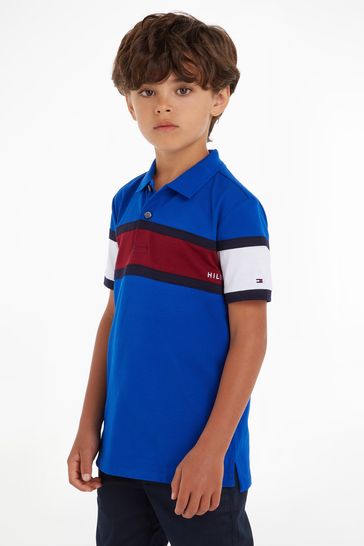 Tommy hilfiger blue polo shirt store