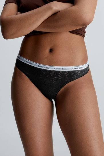 CK Black Graphic Lace Bikini