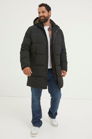 Longline black puffer jacket mens new arrivals