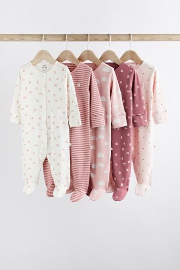 Buy Baby Multi Printed Sleepsuits 5 Pack (0-2yrs) from Next USA