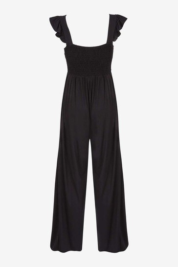 Buy Mint Velvet Black Ruffled Jersey 