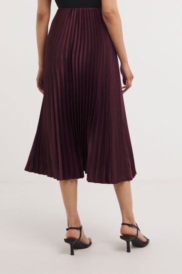 Buy JD Williams Purple Pleated Midi Skirt from Next Poland