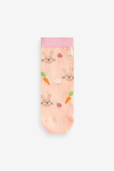 Buy Pink and Green 5 Pack Cotton Rich Farm Character Ankle Socks from Next  USA | Lange Socken