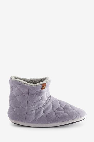 Dunlop Purple Quilted Bootee Mens Slippers