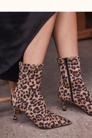 Buy Mint Velvet Animal Print Sock Boots from Next Luxembourg