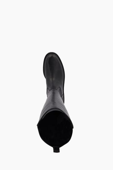 Buy Dune London Tempar Cleated 50 50 Knee High Black Boots from