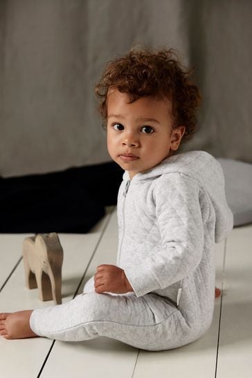 Baby quilted pramsuit on sale