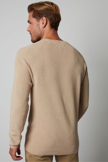 Brown crew neck jumper hotsell