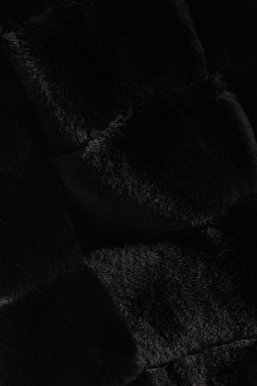 Quiz Black Faux Fur Short Jacket