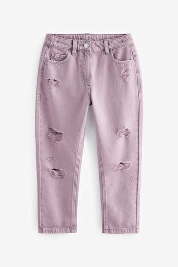 Lilac Purple Distressed Mom Jeans (3-16yrs)