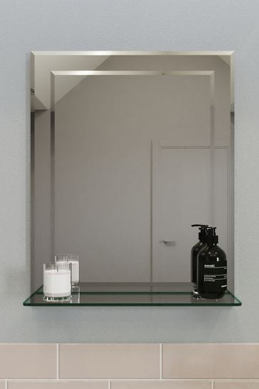 Croydex Rydal Rectangular Mirror With Shelf