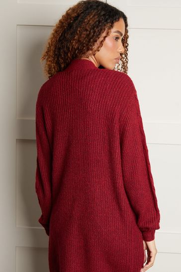 Red cable outlet cardigan