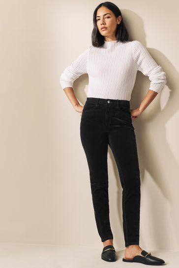 Buy Black Velvet Skinny Jeans from Next Luxembourg