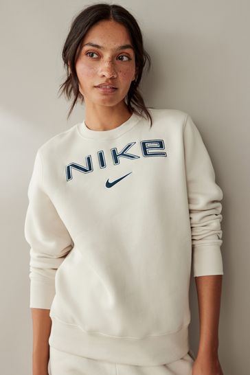 Nike Phoenix Fleece Standard Varsity Logo Crew Neck Sweatshirt