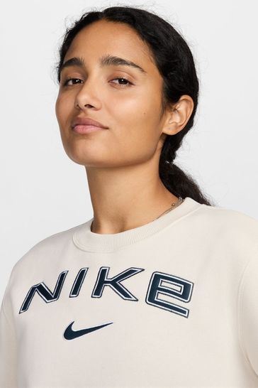 Buy Nike Phoenix Fleece Standard Varsity Logo Crew Neck Sweatshirt from Next Turkey