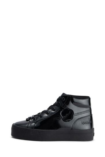 Black patent leather deals high top sneakers