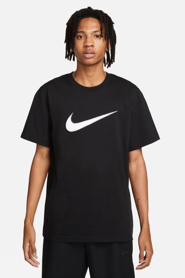 Nike Black Sportswear Fleece Colourblock T-Shirt