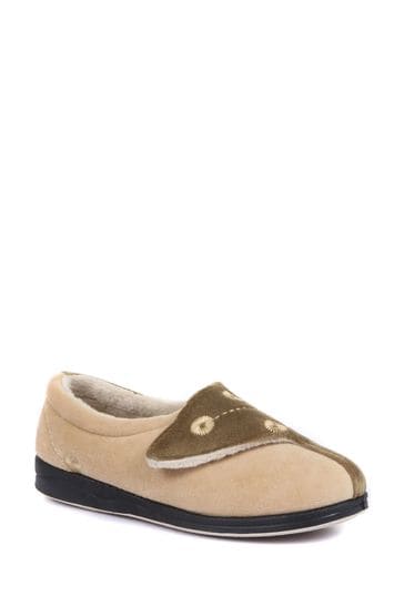 Buy Pavers Ladies Touch Fasten Full Slippers With Permalose Sole