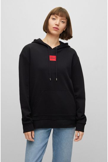 HUGO Relaxed Fit Box Logo Overhead Hoodie