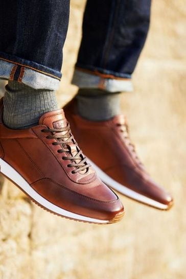 Loake Bannister Leather Trainers
