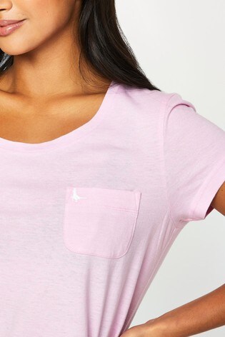 Jack Wills Pink Fullford Pocket T-Shirt 