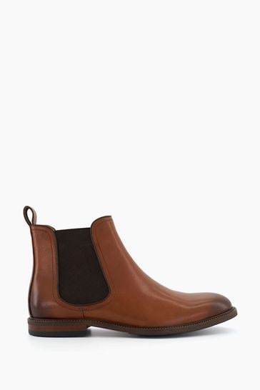 Dune London Natural Plain Toe Characteristic Chelsea Boots