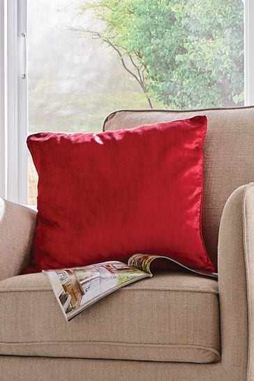 Cranberry Red Square Nigella Cushion