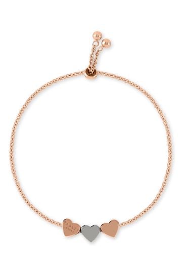 Gold love heart bracelet top