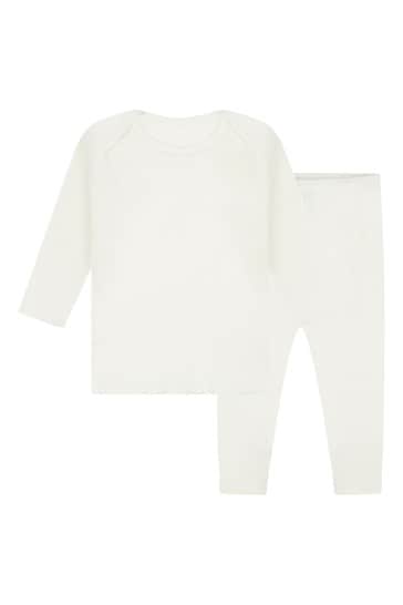 Baby White Cotton Outfit