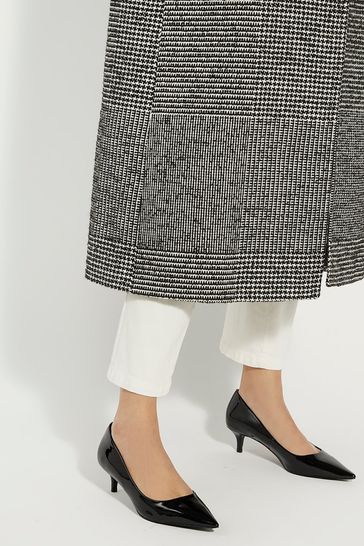 Dune block top heel court shoes