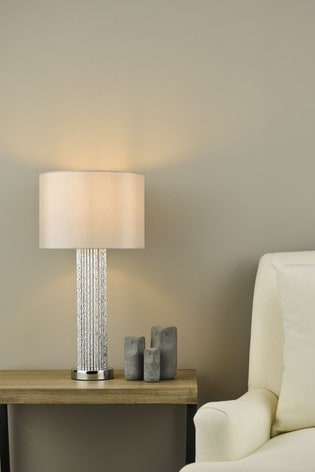 Dar Lighting Silver Lazio Table Lamp