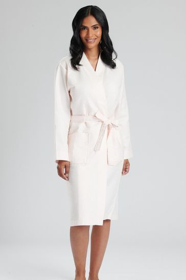 Pink waffle dressing gown store