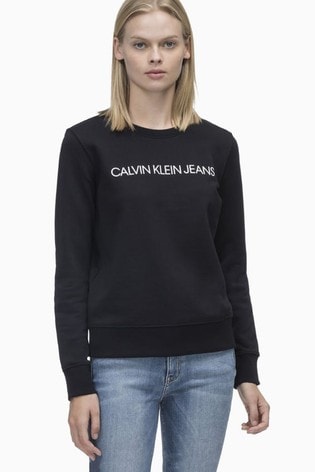 Calvin Klein Jeans Black Core Institutional Logo Sweatshirt