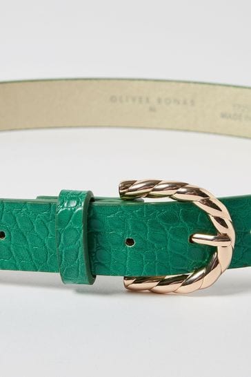 Green croc clearance belt