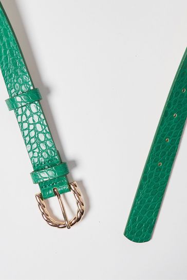 Green online croc belt