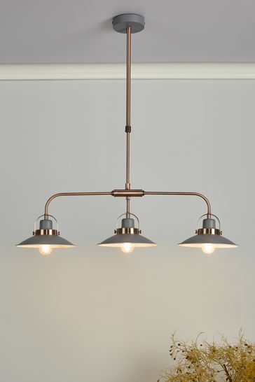 Där Lighting Grey Liden 3 Light Ceiling Light Pendant