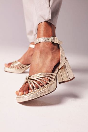 Clarks gold sandals discount