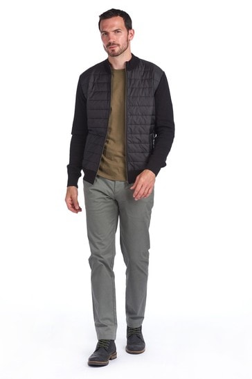 Men's barbour carn baffle zip thru quilted sweater clearance