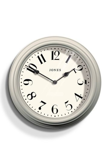 Jones Clocks Venetian Powder Grey Wall Clock