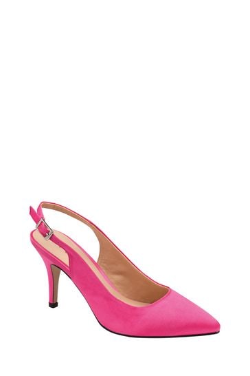 Ravel Pink Slingback Shoes On a Kitten Heel